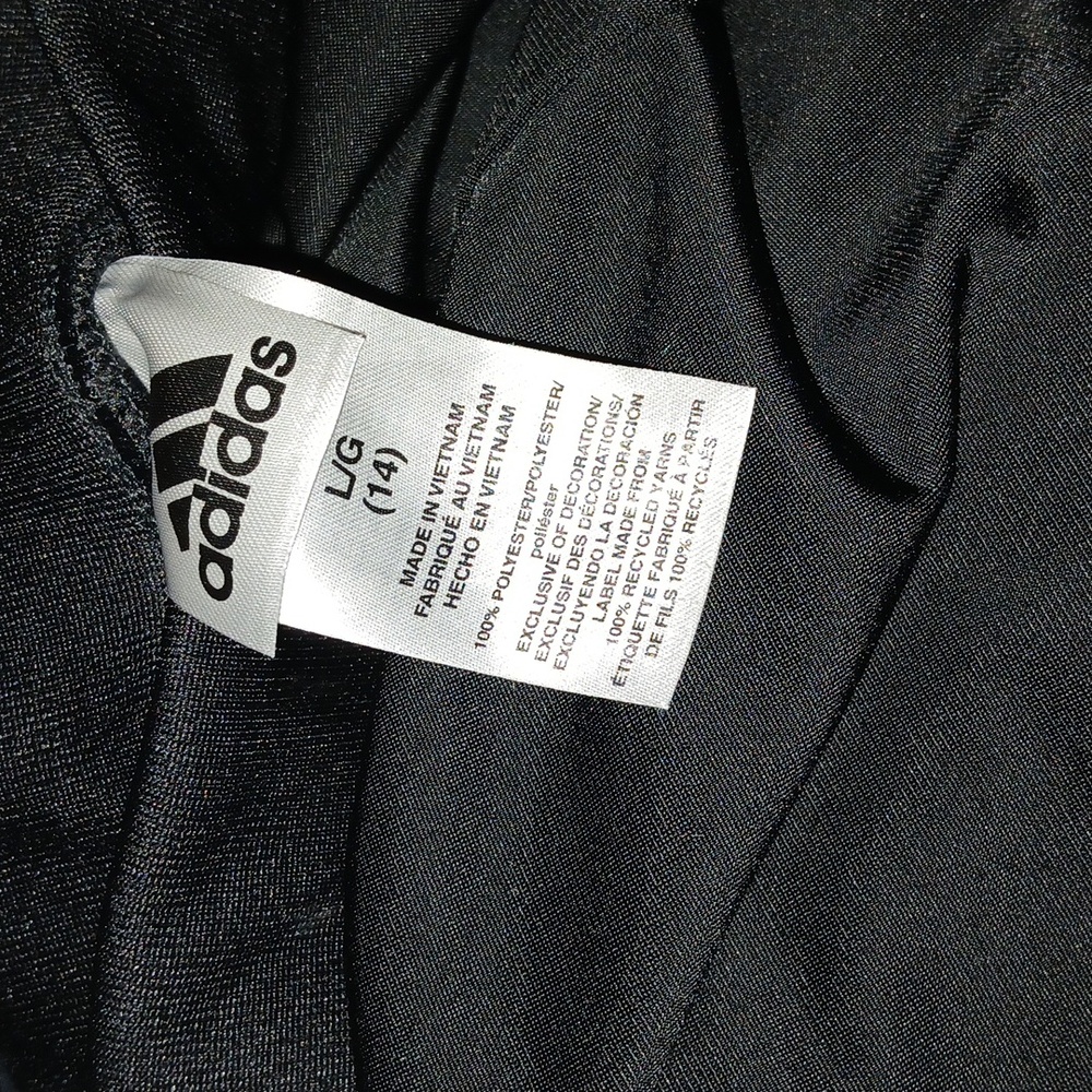 Adidas Girls Joggers Size 14 Black White euc - Picture 3 of 5